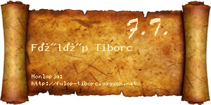 Fülöp Tiborc névjegykártya